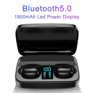 Kulakl k Bluetooth5 0 ger ek kablosuz A10S TWS kulakl klar LED ekran 1800mAh g banka