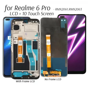 Display-For-Oppo-Realme-6-Pro-RMX2061-RMX2063-LCD-Display-10-Touch-Screen-Replacement-Tested-Phone