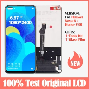 Original-6-57-LCD-For-Huawei-Nova-6-Honor-V30-LCD-Display-Touch-Screen-Digitizer-Assembly