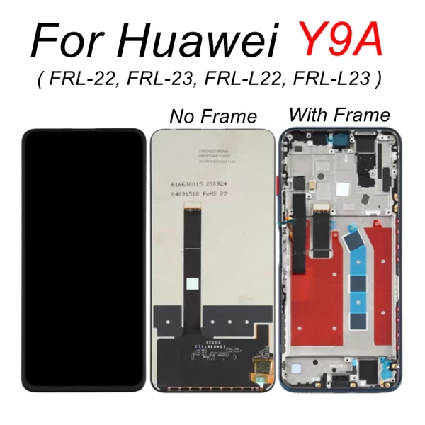 Original For Huawei Y9A LCD Display Touch Screen Digitizer Panel Assembly With Frame Replacement Parts FRL.jpg Q90.jpg