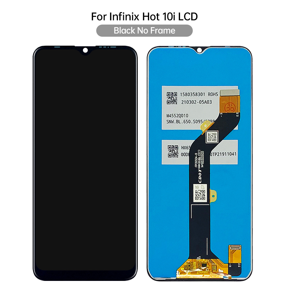 Original X659 LCD For Infinix Hot 10i LCD Display Touch Screen Digitizer Assembly X659B PR652B X658E LCD Repair Replacement Part
