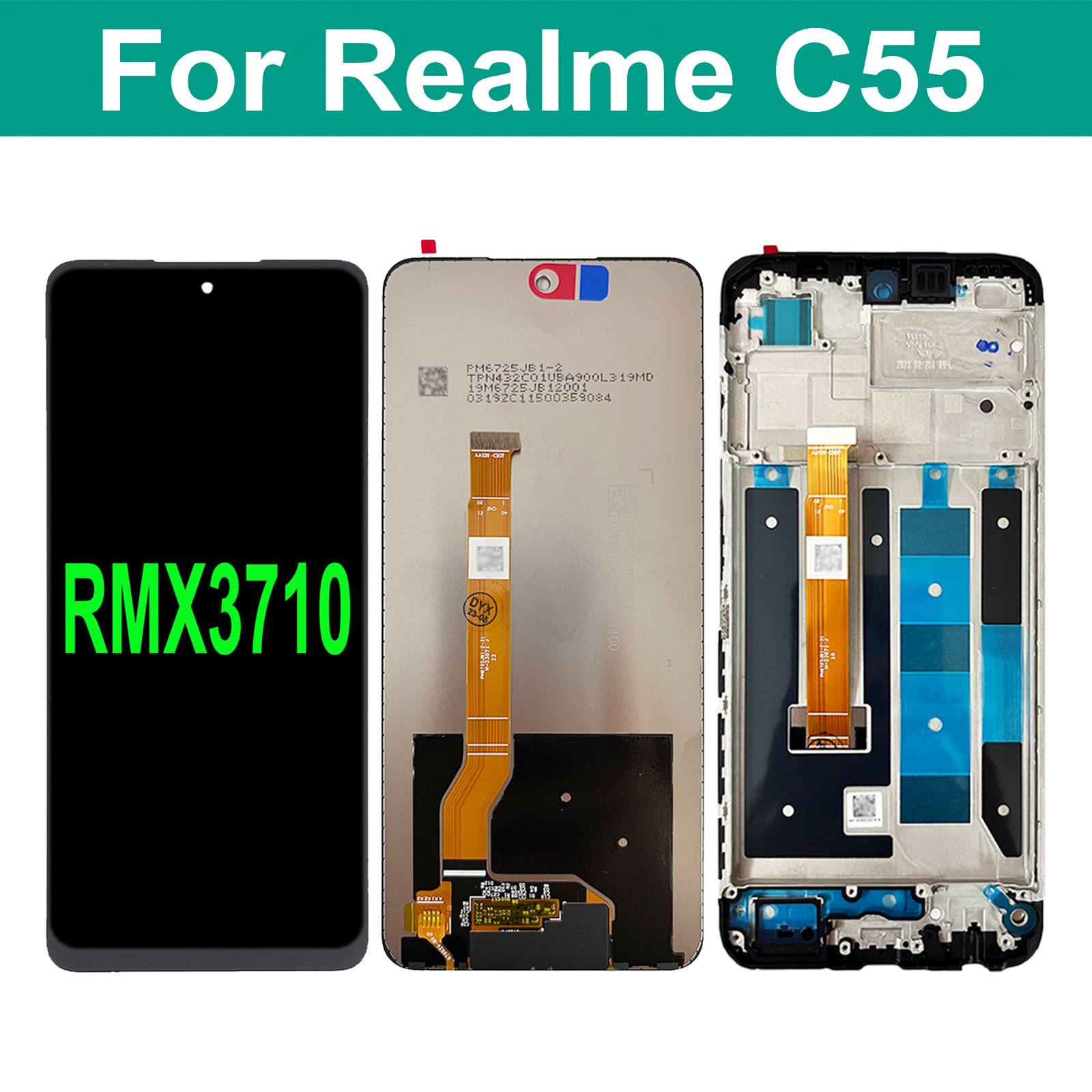 6-72-Original-For-OPPO-Realme-C55-RMX3710-LCD-Display-Touch-Screen-Digitizer-Assembly
