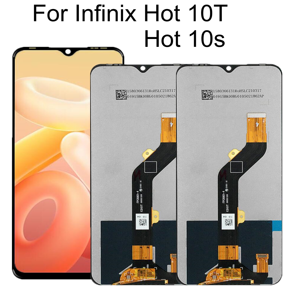 Test LCD For Infinix Hot 10S/10T X689 LCD Display Touch Screen Digitizer Infinix Hot 10T X689C X689B LCD Repair Replacement Parts