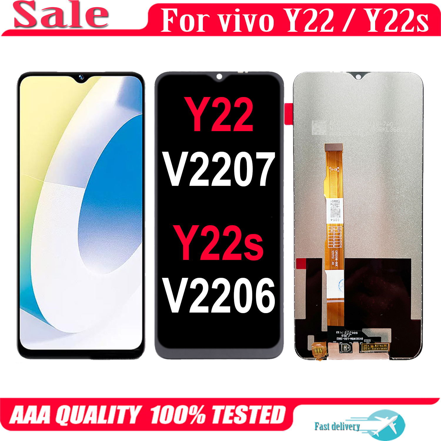 Original-6-55-For-Vivo-Y22-Y22s-V2207-V2206-LCD-Display-Touch-Screen-Replacement-Digitizer-Assembly