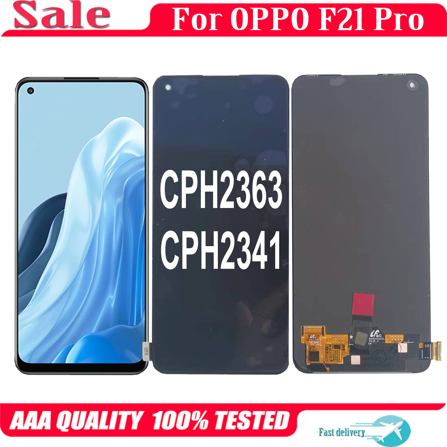 Original AMOLED For OPPO F21 Pro 5G CPH2341 LCD Display Touch Screen Digitizer Assembly For OPPO F21Pro CPH2461 CPH2363 LCD