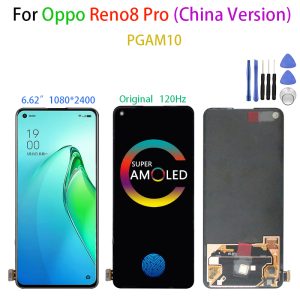 Original AMOLED For Oppo Reno8 Pro Lcd Display Touch Screen Digitizer Assembly For Reno 8 Pro 1