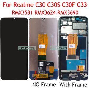 Original Black 6 5 For OPPO Realme C30 C30S C30F C33 RMX3581 RMX3690 LCD DIsplay Touch