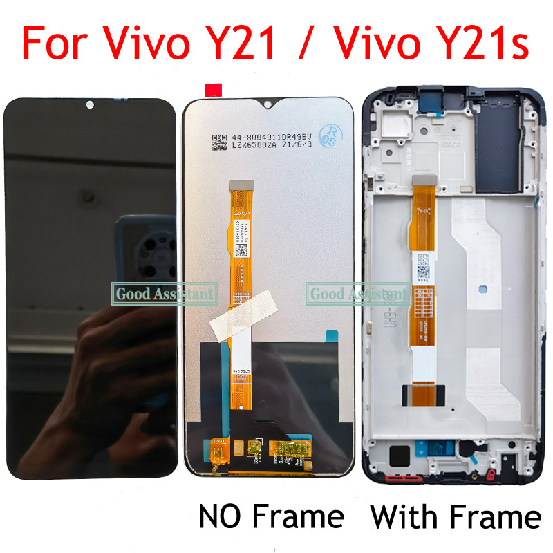 DISPLAY LCD WITH TOUCHSCREEN BLACK BY VIVO Y21S VIVO Y21 2021 WITH FRAME BLACK UNIVERSAL VERSION PREMIUM QUALITY WHOLESALE ONLINESHOP