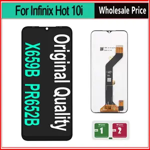 Original X659 LCD For Infinix Hot 10i LCD Display Touch Screen Digitizer Assembly X659B PR652B X658E LCD Repair Replacement Part