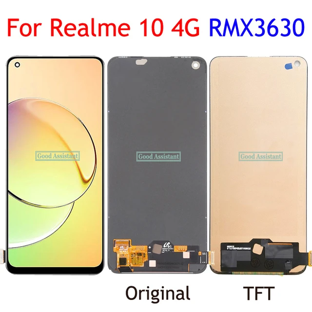 Original Amoled TFT Black For OPPO Realme 10 4G RMX3630 LCD Display Touch Screen Digitizer Panel Assembly Replacement