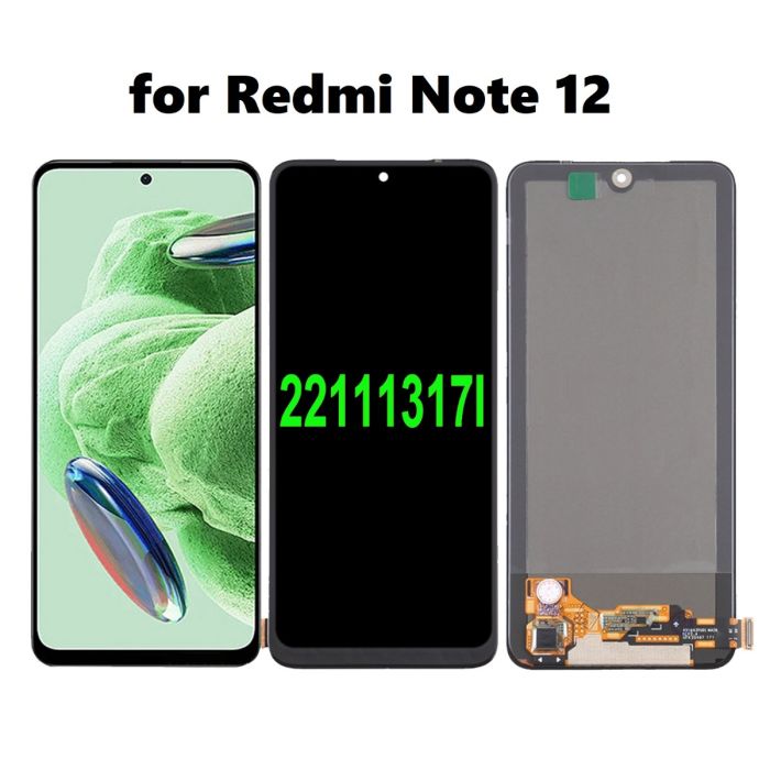 AMOLED Original LCD Screen For Xiaomi Redmi Note 12 4G with Digitizer Full Assembly Repalcement and repair